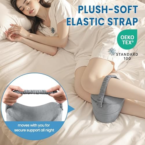 Memory Foam Knee Leg Pillow for Side Sleepers - Image 4