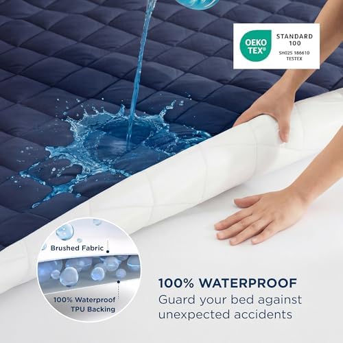 Bedsure Queen Mattress Protector, Quilted Waterproof Mattress Protector - Image 3