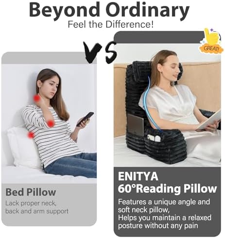 ENITYA 22" XL Back Pillow for Bed Sitting Up - Image 4