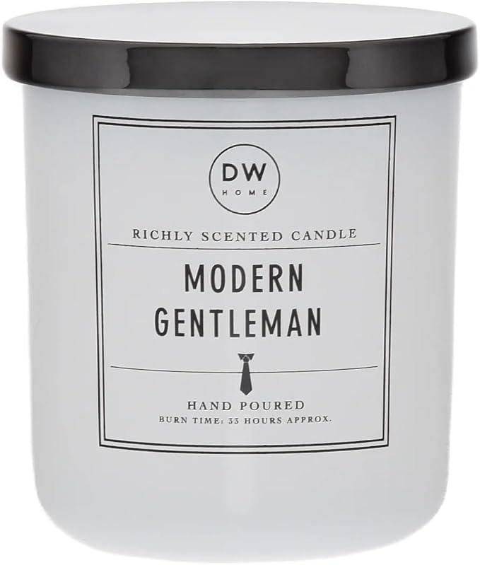 DW Home Modern Gentleman Scented Candle – Cedarwood, Birch & Bergamot Fragrance by DWHome