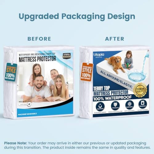 King Size Mattress Protector Waterproof 2 Pack, Premium 200 GSM Terry Mattress - Image 5