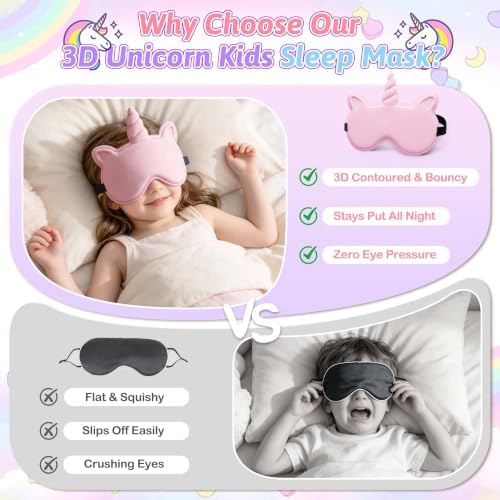 Kids Sleep Mask, Contoured 3D Sleeping Eye Mask - Image 6