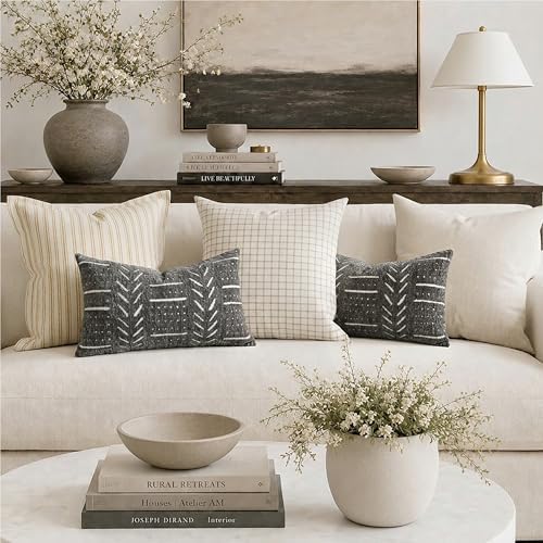 BlissBlush Decorative Lumbar Pillow Covers 12x20 Set of 2, Soft Woven Chenille - Image 3