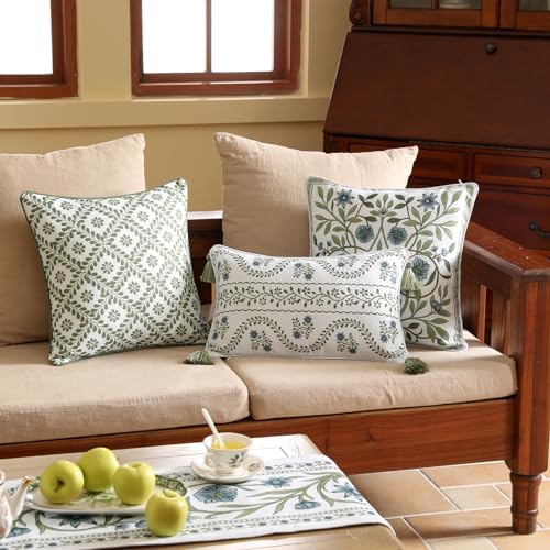 ISAENNE Designer Vintage Linen Throw Pillow Cover - Image 6