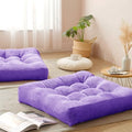 Degrees of Comfort Square Tufted Corduroy Floor Cushions, Large Pillows Seating by DegreesofComfort