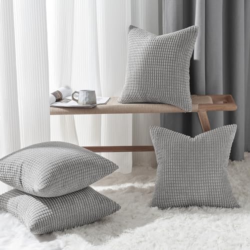 Topfinel 4 Packs Decorative Throw Pillow Covers 16x16 Inch - Image 3
