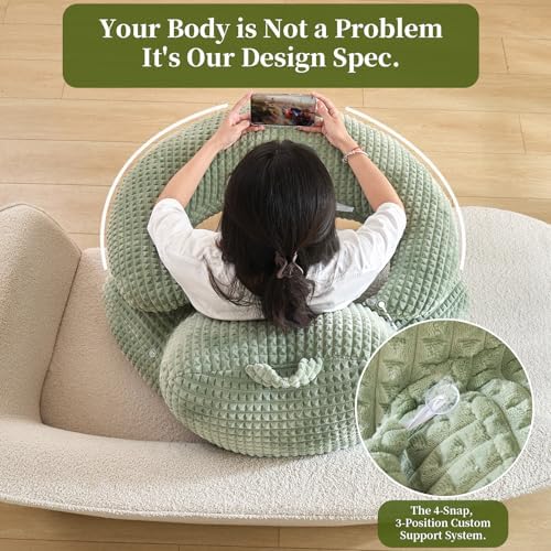 19" Reading Pillow for Bed, U Shaped Arm & Elbow Support - Image 4