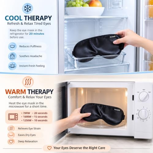 Cooling Eye Mask for Sleeping, Reusable Hot & Cold Gel Eye Mask - Image 6