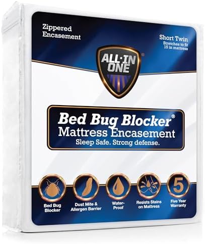 All-in-One Mattress Protector, Zippered Encasement, Water & Stain Resistant by Bed+Bug+Blocker