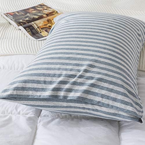 H HOUSEHOLD 100% Jersey Knit Cotton Queen Size Pillowcases Set of 4, Super Soft - Image 3