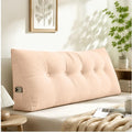 Dorm Bed Wedge Headboard Pillow Back Support Cushion，Beige：39.37x15.75in by Unknown