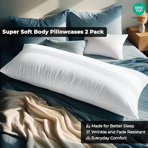 ROYALE LINENS Microfibe Body Pillow Cover - Image 4