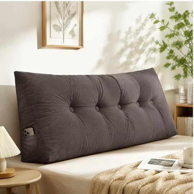Dorm Headboard Pillow Twin XL Dorm Bed Wedge Cushion, No Nail College Dorm Room by Unknown