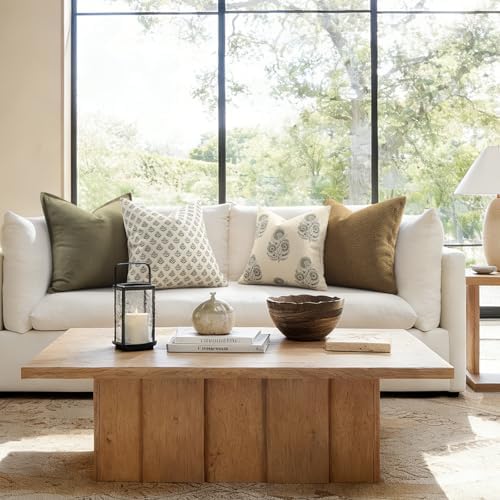 YCOLL Farmhouse Floral Euro Sham Pillow Covers 24x24 Set of 2, Rustic Country - Image 6