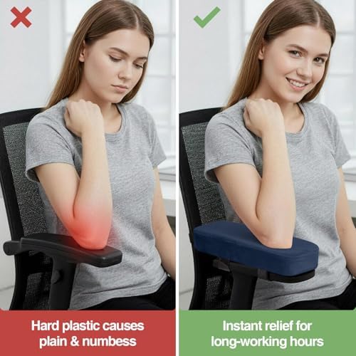 Smiry Memory Foam Office Chair Armrest Pads, Non-Slip Armrest Cushion - Image 5