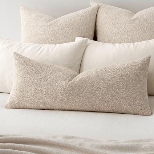 MIULEE Textured Boucle Lumbar Pillow Cover by MIULEE