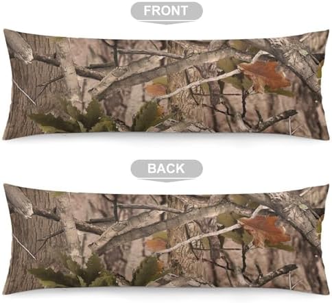 Hunting Camo Body Pillow Pillowcase Brown Camouflage Long Body Pillow Cover - Image 2