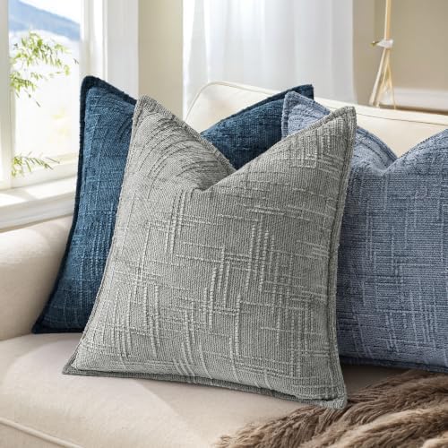 decorUhome Chenille Throw Pillow Covers 26x26 Set of 2 - Image 7