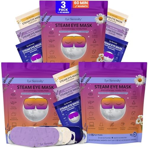 Eye Serenity Steam Eye Mask, Heated Eye Mask Fast Relief by LureEssentials