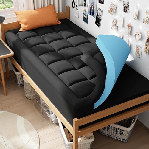 ELEMUSE 3 Inch Twin Dual Layer Memory Foam Mattress Topper by ELEMUSE