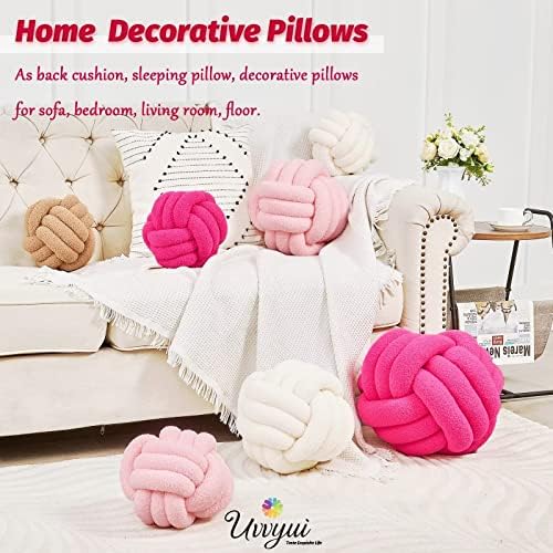 Uvvyui Knot Pillow Ball, Soft Home Decorative Pillows, Round Throw Pillow - Image 5