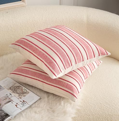 Cethom Christmas Pillow Covers, Boho Textured Red Pillow Case, Pillow Covers 20 - Image 3