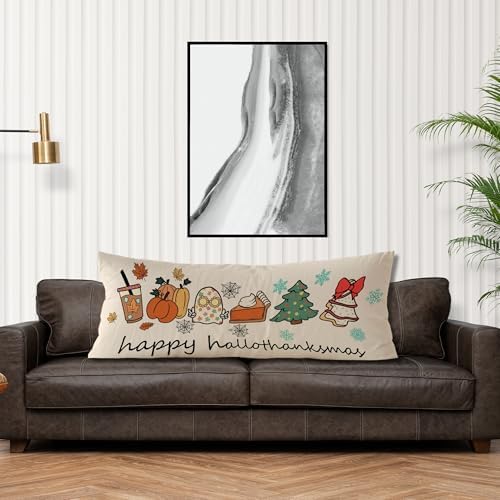 Halloween Thanksgiving Christmas Body Pillow Covers 20x54, Fall Home Decor - Image 4