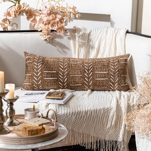 BlissBlush Boho Lumbar Throw Pillow Cover 14X36, Farmhouse Woven Textured - Image 7