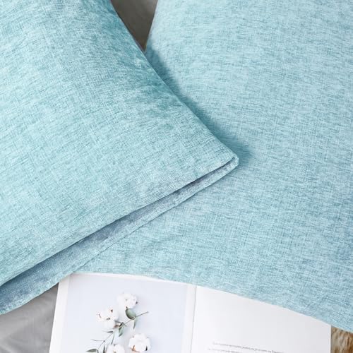 CaliTime Decorative Throw Pillow Covers 26 X 20 Inches Light Blue Grey - Image 6