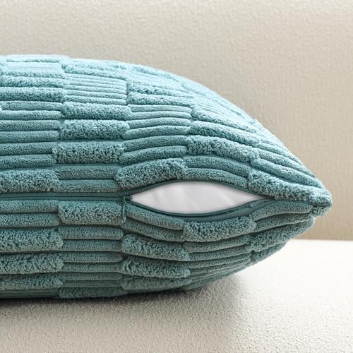Kevin Textile 20x54 Inch Long Body Lumbar Pillow Cover 1 Pack Soft Plush Stripe - Image 3