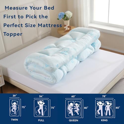 DOWNCOOL 5 Inch Cooling Queen Mattress Topper, Bamboo Viscose Air Layer | Ultra - Image 6