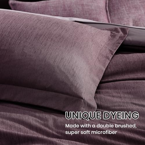 Monbix Queen Size Comforter Set 7 Pieces Italian Plum Bed in a Bag - Image 6