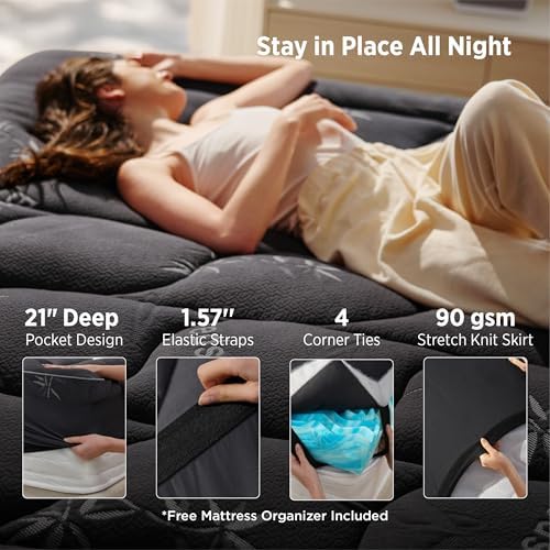 Bedsure 5 Inch Memory Foam Mattress Topper King, Viscose Made from Bamboo - Image 5