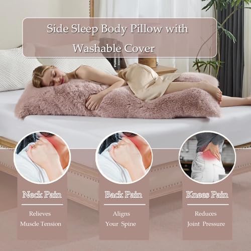 20x54 inch Luxury Fluffy Body Pillow Cover, Shaggy Furry Body Pillowcase - Image 6