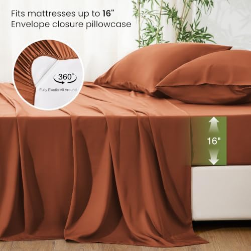 Love's cabin 4 Piece Full Size Sheet Set, 100% Rayon Derived from Bamboo - Image 4