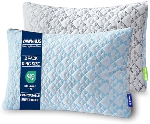Cooling Shredded Memory Foam Pillows: Adjustable Bed Pillows by Unknown