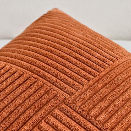 Fancy Homi Set of 2 Burnt Orange Boho Long Lumbar Body Decorative Throw Pillow - Image 4