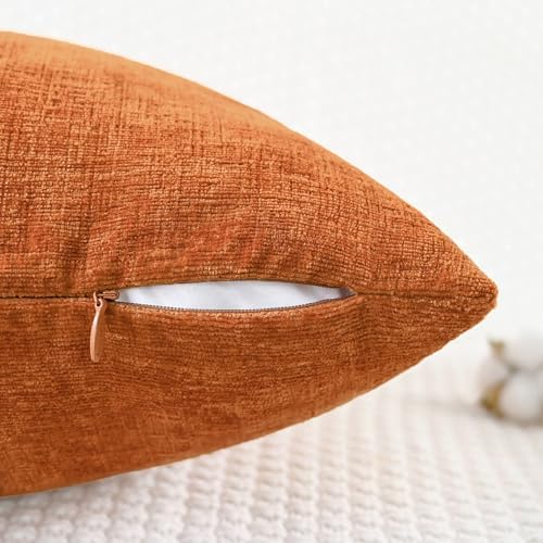 CaliTime Fall Decorative Throw Pillow Covers 26 X 16 Inches Burnt Orange - Image 3