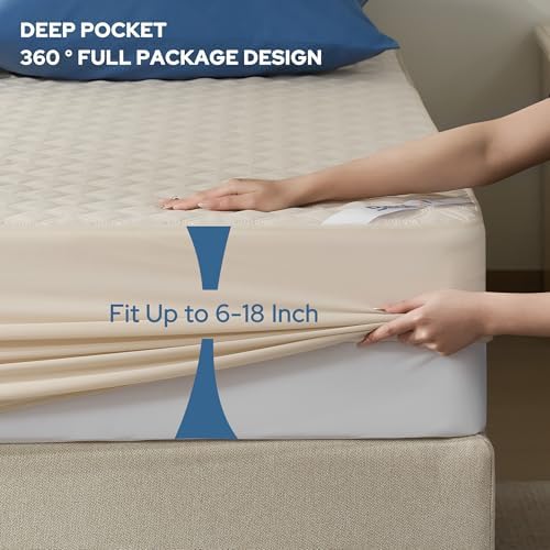 BEDLORE Waterproof Queen Size Mattress Protector, Deep Pocket Fit - Image 4
