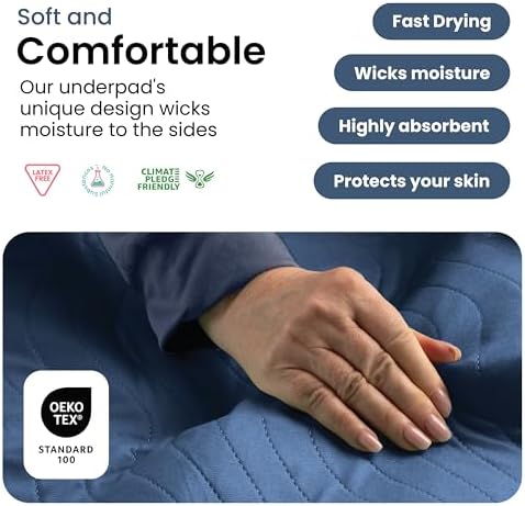 IMPROVIA® Washable Underpads, Heavy Absorbency Reusable Incontinence Pads - Image 3