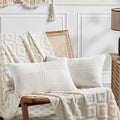 Fancy Homi 2 Packs Cream White Lumbar Decorative Throw Pillow Covers 20x28 Inch by Fancy+Homi