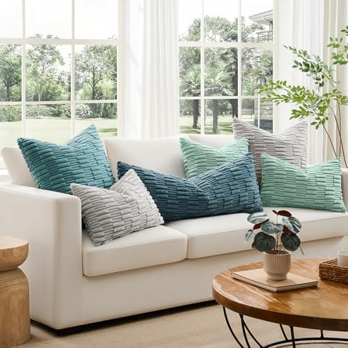 Kevin Textile 14x22 Inch Lumbar Pillow Cover 1 Pack Soft Plush Stripe - Image 5