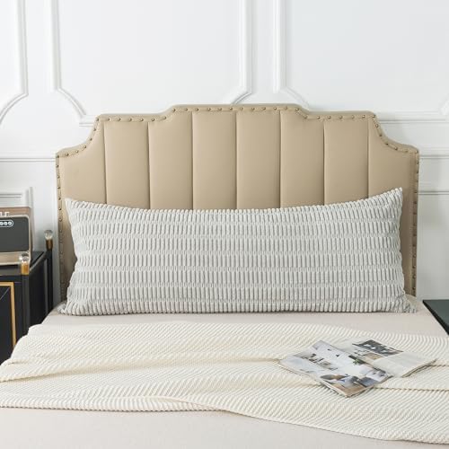 Pack of 1 Corduroy Soft Soild Body Pillow Covers Set Sofa Bedroom by KAIANG