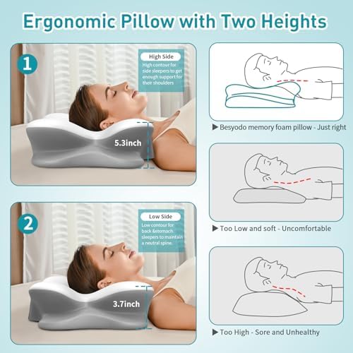 Cervical Pillow for Neck Pain Relief, Ergonomic Neck Pillow for Sleeping - Image 6