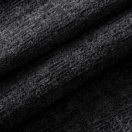 MIULEE Couch Pillow Covers Textured Chenille Home Decor 24x24 Black - Image 2