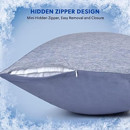HOMFINE Cooling Pillowcases for Hot Sleepers Queen Size Set of 2 - Image 5