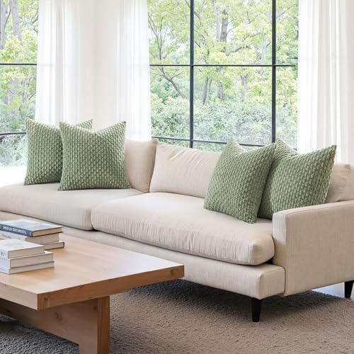 MIULEE Sage Green Decorative Throw Pillow Covers - Image 2