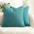 MIULEE Couch Pillow Covers Textured Chenille Home Decor 20x20 Teal Blue by MIULEE