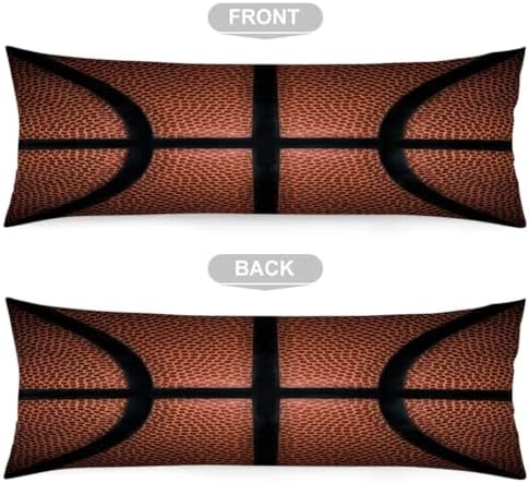 Basketball Body Pillow Cover 20x54 Pillow Case Basketball Spot Leather Texture - Image 5