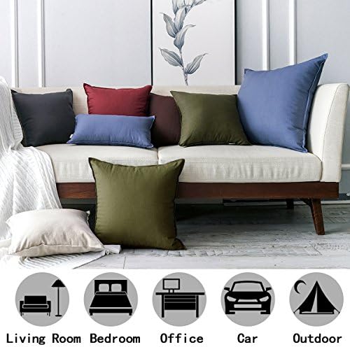 Jeanerlor SureGuard Pillowcase Cousion Cover Decor Cotton Linen - Image 2